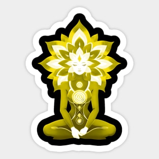 Aura Gold Meditation 03 Sticker